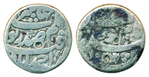 Nur Jahan, Silver Rupee, 10.89g, Ahmedabad Mint. Cleaned, Fine, scarce.