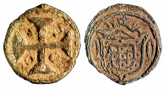 Diu, Lead, 20 Bazarucos, 1800. About Very Fine for the type, Scarce.