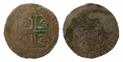 Goa, John IV, Silver, Xerafim, 1652 (KM 73). About Very Fine, Rare.