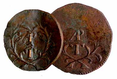 Goa, Copper (2), ½ Tanga, APT type, Miguel, ND (KM 249). Very Fine for the type, Scarce. 2