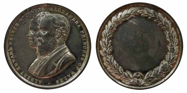 Edward VII, Peweter, Commemorative medal of Albert Edward, the Prince of Wales. About Extr