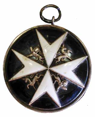 Jerusalem Medal of St. John, Silver and Enemal, Awarded to the Indians in World Wars I & I