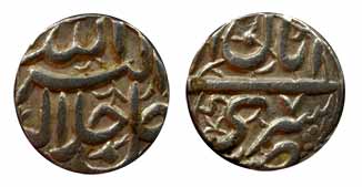 Akbar, Silver, Rupee, Srinagar Mint, Ilahi 47, Aban month (KM 93.15). About Very Fine, Sca