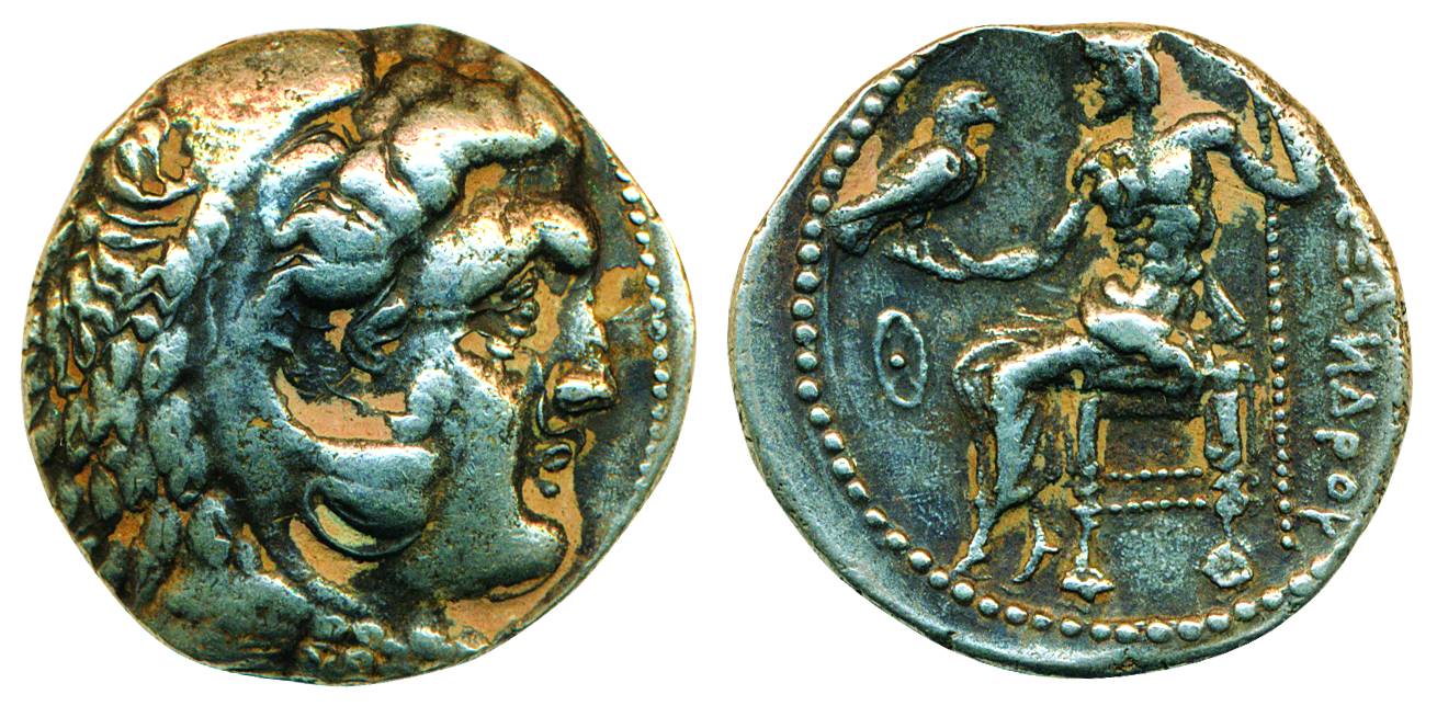 Alexander III, King of Macedonia, Silver Tetradrachm, 15.76g, Obv: bust of Herkles to righ