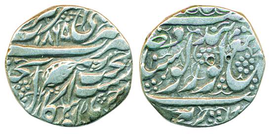 Ranjit Singh, Silver Rupee, 10.94g, Amritsar Mint, VS 1865, Fath Guru Govind Singh' legend