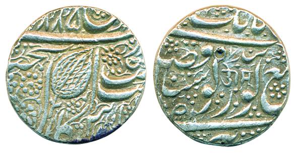 Sher Singh, Silver Rupee, 1.12g, Amritsar Mint, Obv: 'Fath Guru Govind Singh' legend with 