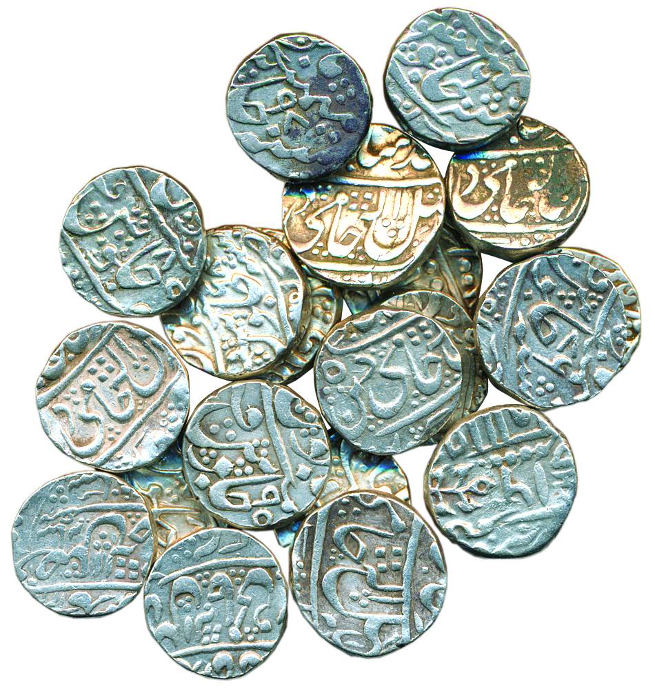 Silver Rupees (20), various type and dates, different varieties, interesting marks. Very f