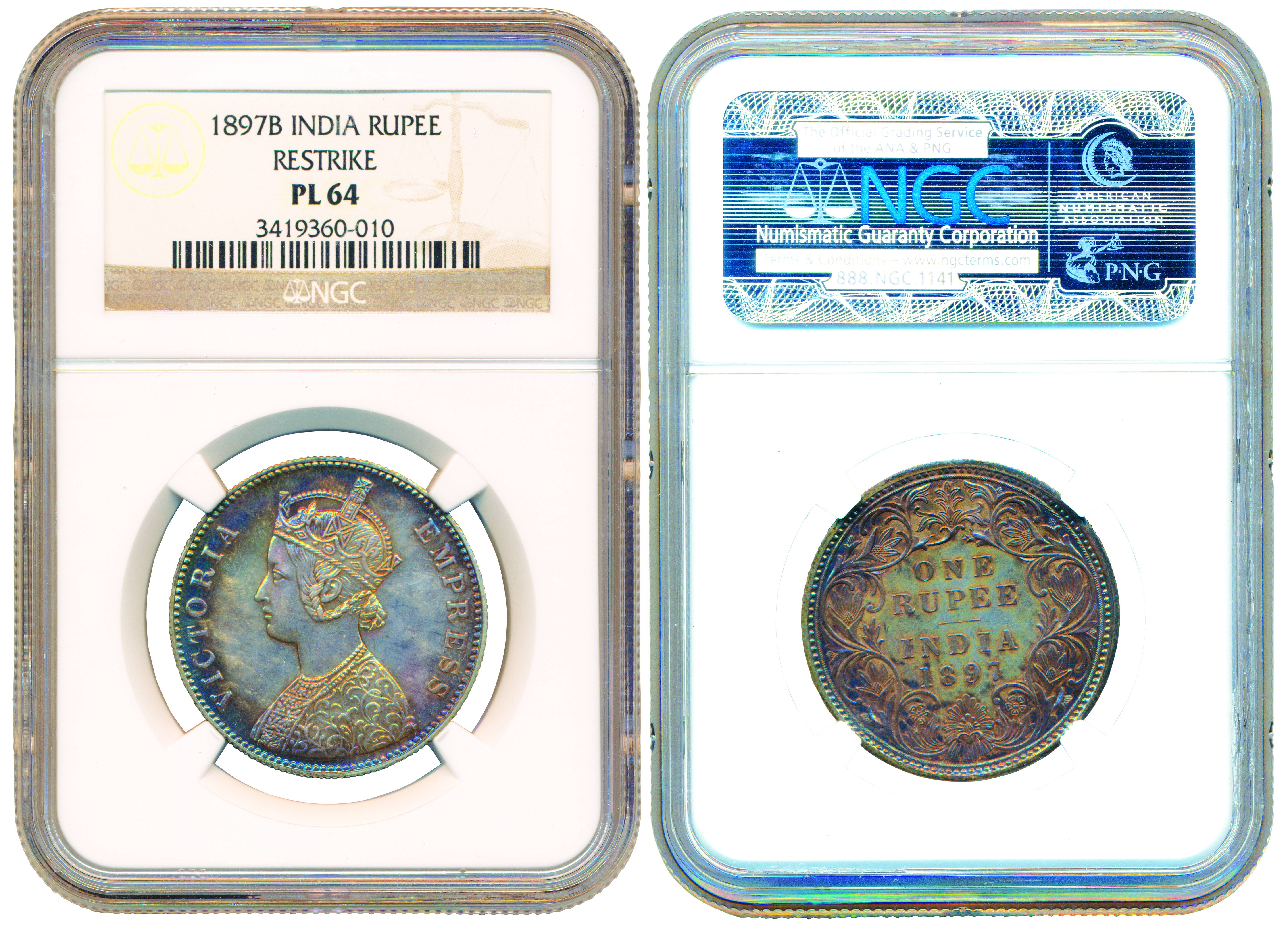 Victoria Empress, Silver Rupee, 1897, Bombay mint, A3/I ‘B’ Incuse (Pr# Unlisted). Graded 