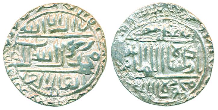 Rukn-al-Din-Barbak Shah, Silver Tanka, 10.65g, No Mint, Three Chamber type, large flan, (G