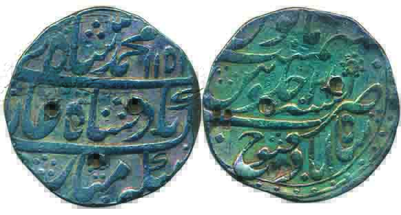 Silver Rupee, 11.16g, Shahabad Qanauj Mint, in the name of Muhammad Shah, AH 1151/ RY 2(0)