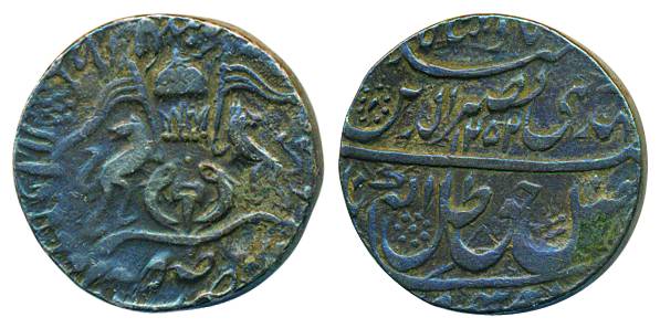 Nasir-ud-Din Haidar, Silver Rupee, 11.08g, Dar us Sultanat Lucknow Suba Awadh Mint, AH 125