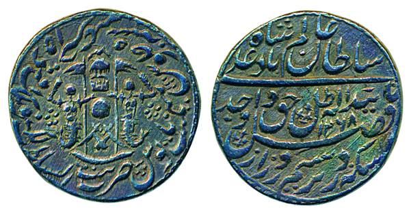 Wajid Ali Shah, Silver Rupee, 11.16g, Baitu-s-Sultant Lucknow Mulk Awadh Akhtar Nagar Mint