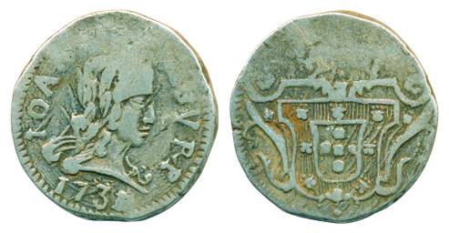Goa, Joao V, Silver Pardao (300 Reis), 5.84g, Goa Mint, AD 1732, Obv: bust of the King to 
