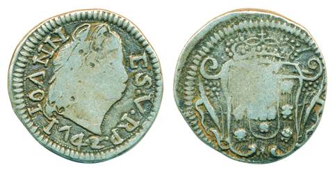 Goa, Joao V, Silver Pardao (300 Reis), 5.88g, Goa Mint, AD 1742, Obv: bust of the King to 