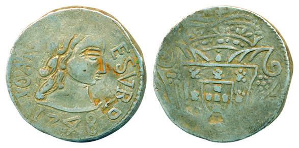 Goa, Jose I, Silver Rupia, 11.77g, Goa Mint, AD 1748, Obv: bust of the King to right and d