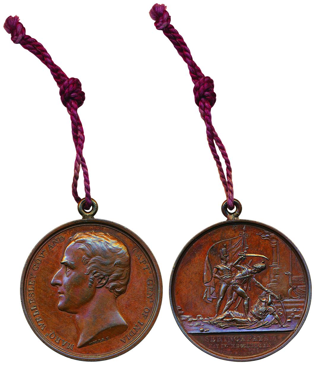 Lord Wellesley Medal, 1799, Copper, Issued to commemorate the victory of the British Army 