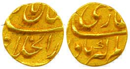 Aurangzeb, Gold Nisar, 1.36g, Dar-ul-KhilafatShahajanabad Mint. Extremely fine+, exceeding