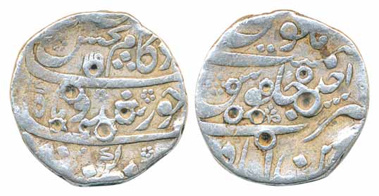 Kambaksh, Silver Rupee, 11.46g, Ashanabad Mint, AH 1119/ RY Ahad, complete name of ruler v