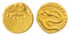 Farrukhsiyar, Gold ½ Fanam, 0.19g, Karappa Mint. Extremely fine, scarce.