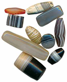 Beads (10), used for jewellery, a group of mixed beads. 10pcs.