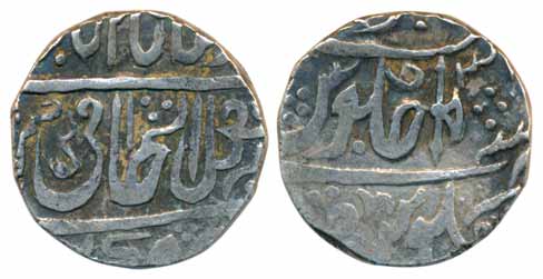 Silver Rupee, 10.94g, Filose issue, uncertain mint, battle axe in rev. and snake in mim of