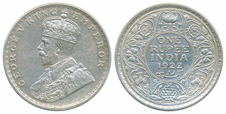George V, Silver Rupee, 1922, Bombay Mint (Prid# 228). Extremely fine+.