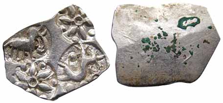 Punch Marked Coin, Vidarbha Janpada, Painganga River Basin, Silver, 1.71g, ABCC configurat