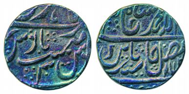Hathras Mint, Silver Rupee, 11.14g, Mahadaji Scindhia as Amir ul-Umara, in the name of Sha