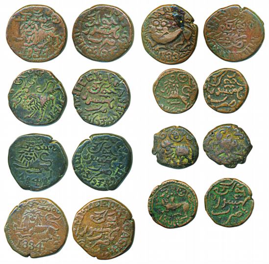 Copper (8) 20 Cash (5) & 10 Cash (3), various dates. Fine to very fine, scarce. 8 coins.