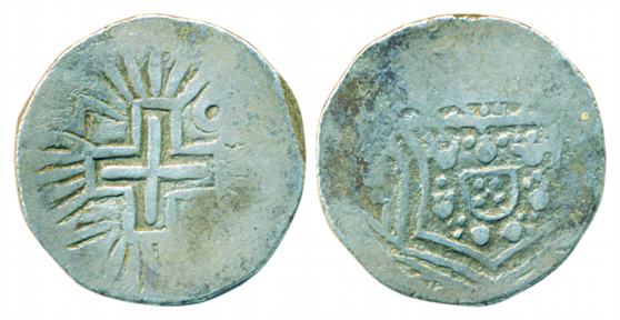 Jose, Silver Rupia, 11.77g, Obv: Crowned arms, Rev: cross divides date 17XX (KM# 5). Fine+