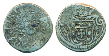 Maria I & Pedro III, Silver Pardao, 5.18g, 1781, Obv: bust to right & date, Rev: crowned a