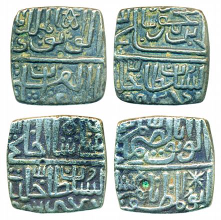 Ghiyath Shah and Nasir Shah, Silver ½ Tanka (2), 3.98g, 4.48g (G&G# M76 & M111). Very fine