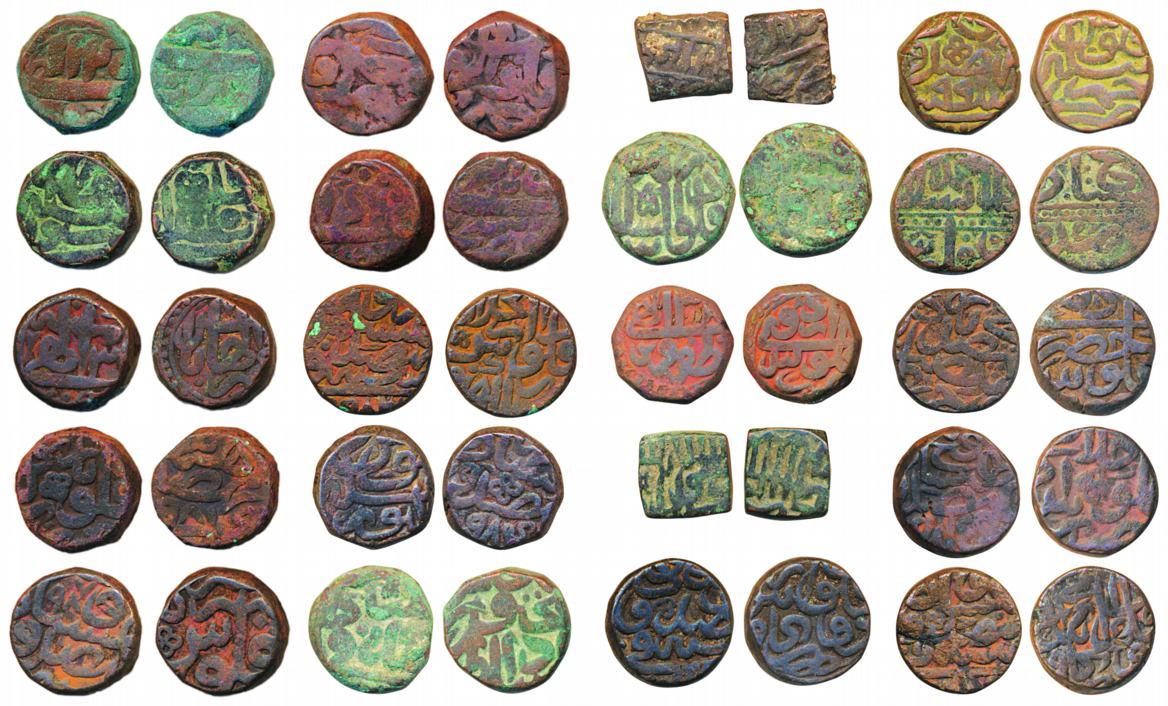 Akbar, Copper Tanka (20), all different Mint, Ahmadabad, Ajmer, Agra, Alwar, Allahabad, Ba