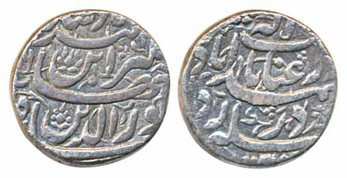 Jahangir, Silver Rupee, 11.21g, “Inayat” type, Ahmedabad Mint, RY (1)6 (KM# 149.4). Very f