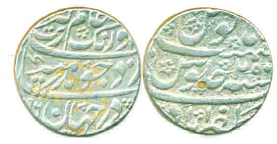 Aurangzeb, Silver Rupee, 11.46g, Zafarabad Mint, AH (10)96/ RY 25 (KM# 300.93). Very fine,