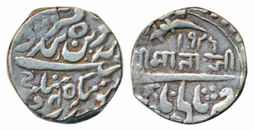 Takhat Singh, Silver Rupee, 11.35g, Jodhpur mint, with the name of Queen Victoria, VS 1926