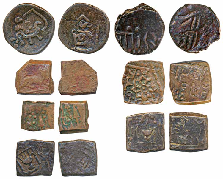 Copper Paisa (7), Lunavada (4), Rampur (1), Jabua (1), Chota Udaipur (1). Very fine, scarc