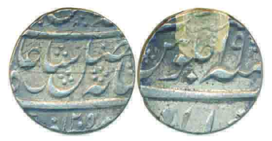 Murshidabad, Silver Rupee, 11.63g, in the name of Shah Alam II, AH 1205/ RY 19 (KM# 86). V