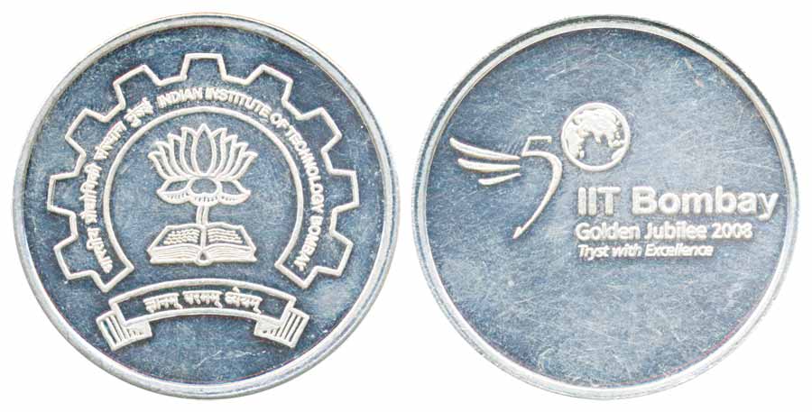 IIT Bombay, Golden Jubilee Medal, 2008, large Silver Medal with logo of the Indian Institi