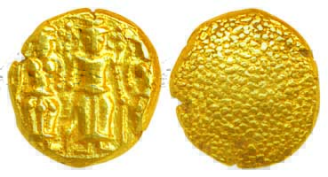 Vijaynagar, Shri Venkatpatiraya III, Gold Varaha, 3.40g, Full image of Lord Tirupati Balaj