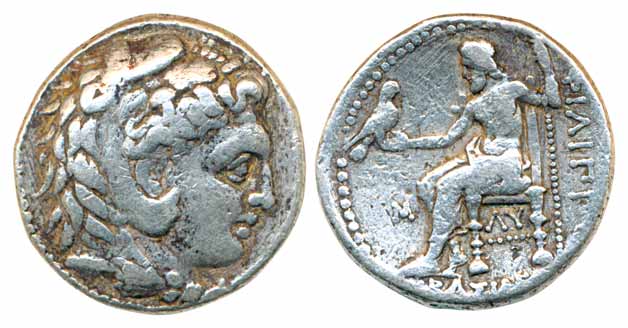 Kingdom of Macedonia, Philip III, Silver Tetradrachm 17.10g, Obv: Head of young Herakles t