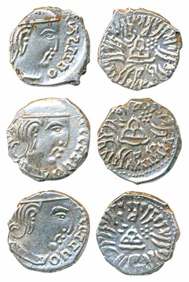 Western Kshatrapas, Mahaksatrapa Rudrasena III, son of Rudradaman II, Silver Drachma (3), 
