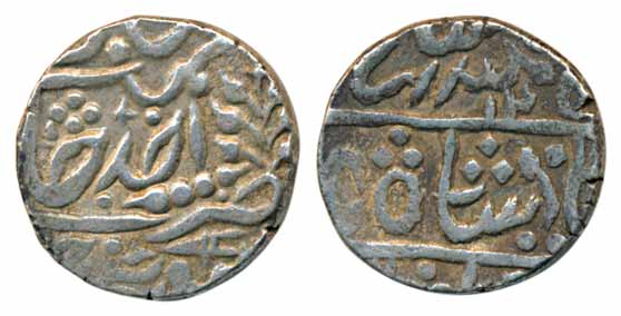 Madan Pal, Silver Rupee, 11.00g, in the name of Bahadur Shah II, AH 12XX/ RY Ahad. Very fi