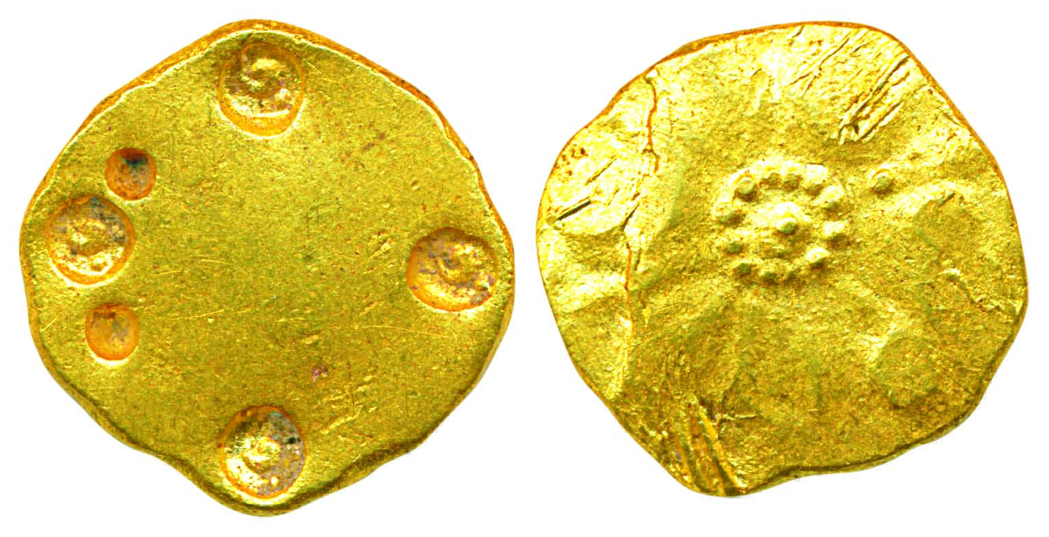 South Indian, Gold Gadyana, 4.34g, unattributed, from the coastal Karnataka region, c. 9th