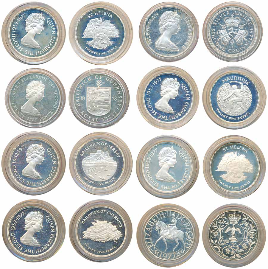 Commonwealth Countries, Silver (8), Jubilee Crowns, Proof set, 1977-78, in original case w