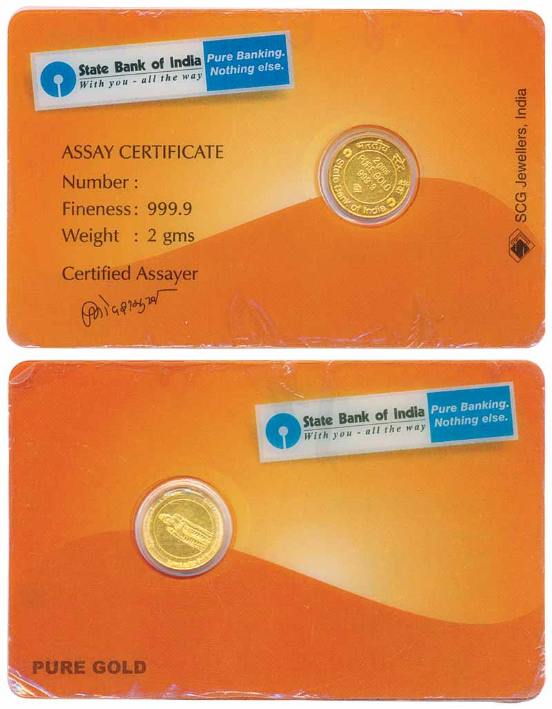 2010, Gold Token, 2g, Commemorating world Tamil conference, Obv: depicting St Thiruvallur,