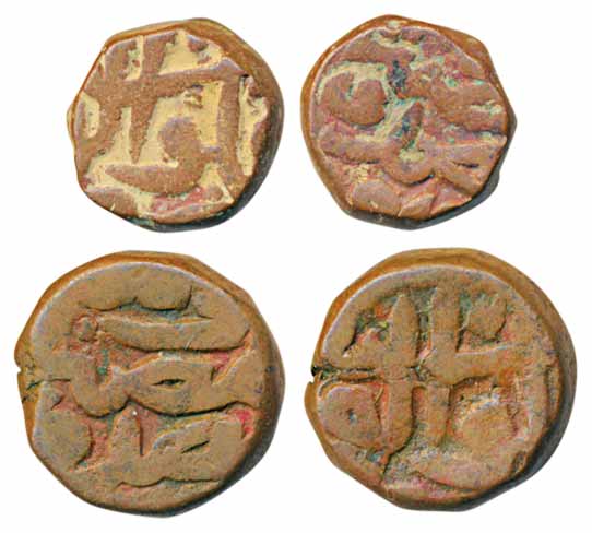 Akbar, Copper (2) Dam & ½ Dam, 20.25g, 10.06g, Alwar Mint. Very fine+, scarce. 2 coins.