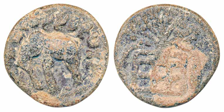 Maharathis of Karnataka, Maharathi Sivakuhana, Lead, 20.20g, Obv: Majestic elephant to lef