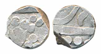 Panhala Mint, Silver ¼ Rupee, 2.63g, in the name of Muhammad Shah (Mah & Wigg T1). Very fi