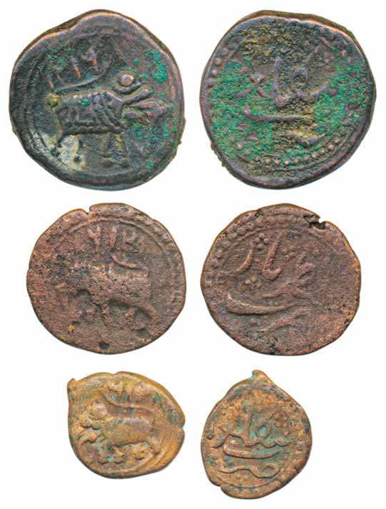 Tipu Sultan, Copper (3), Paisa, ½ & ¼, Bengalore Mint, AM 1216. Very fine, scarce.3 coins.